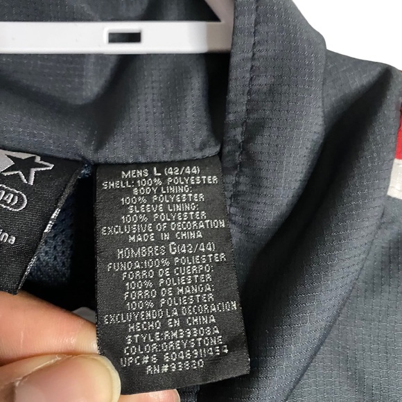 Starter Vintage Men's Gray Full Zip Windbreaker Track Jacket - Picture 5 of 9